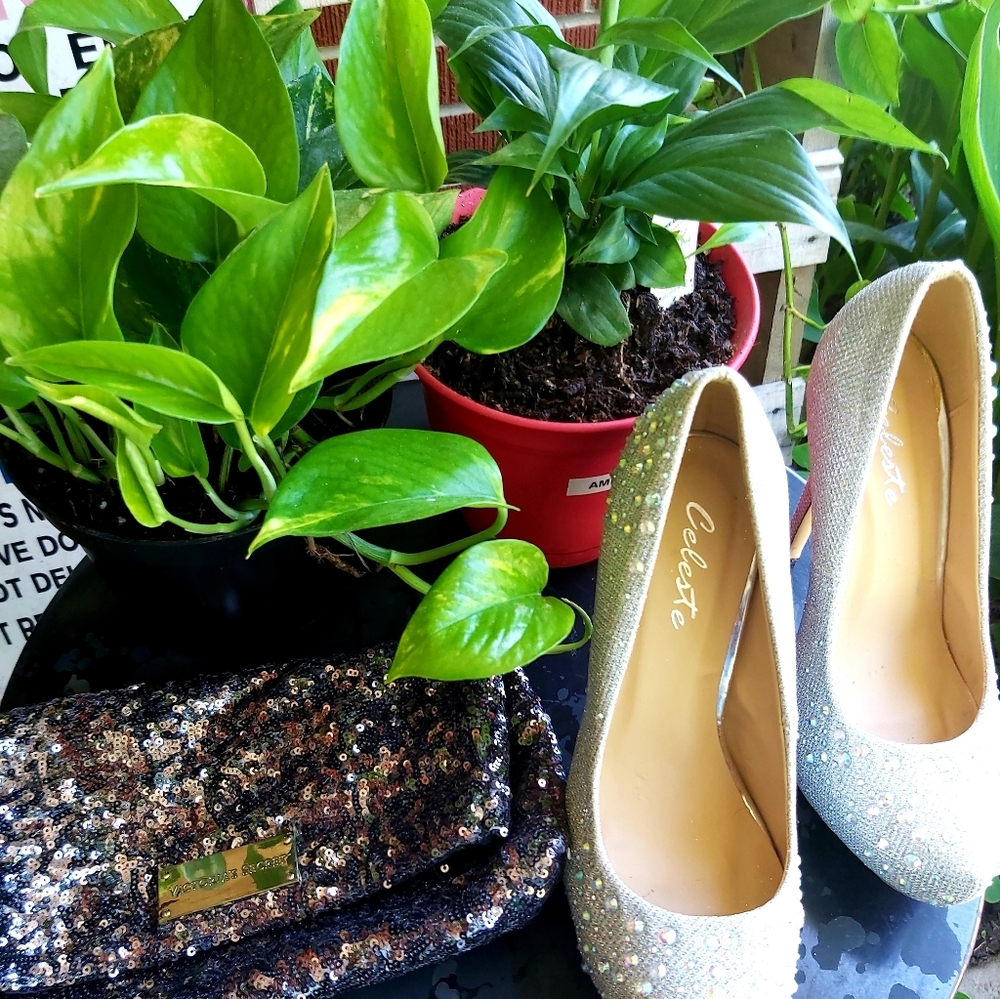 Celeste Rhinestone Pumps - Picture 9 of 16